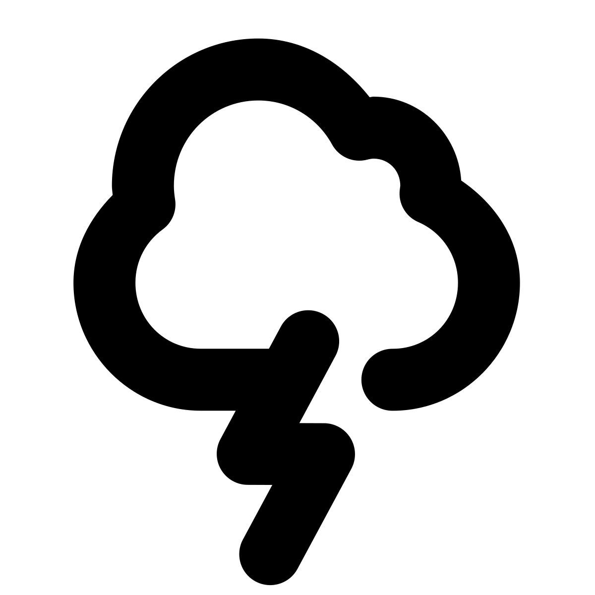 forma bold style nuvola e fulmini icon