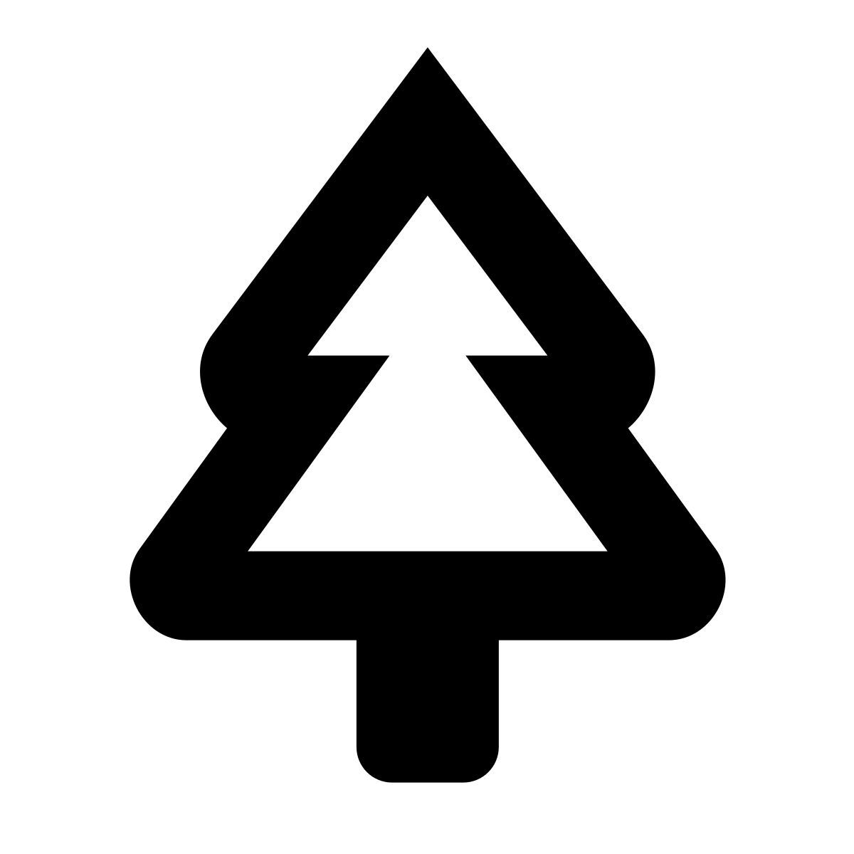 forma bold style árbol conífero icon