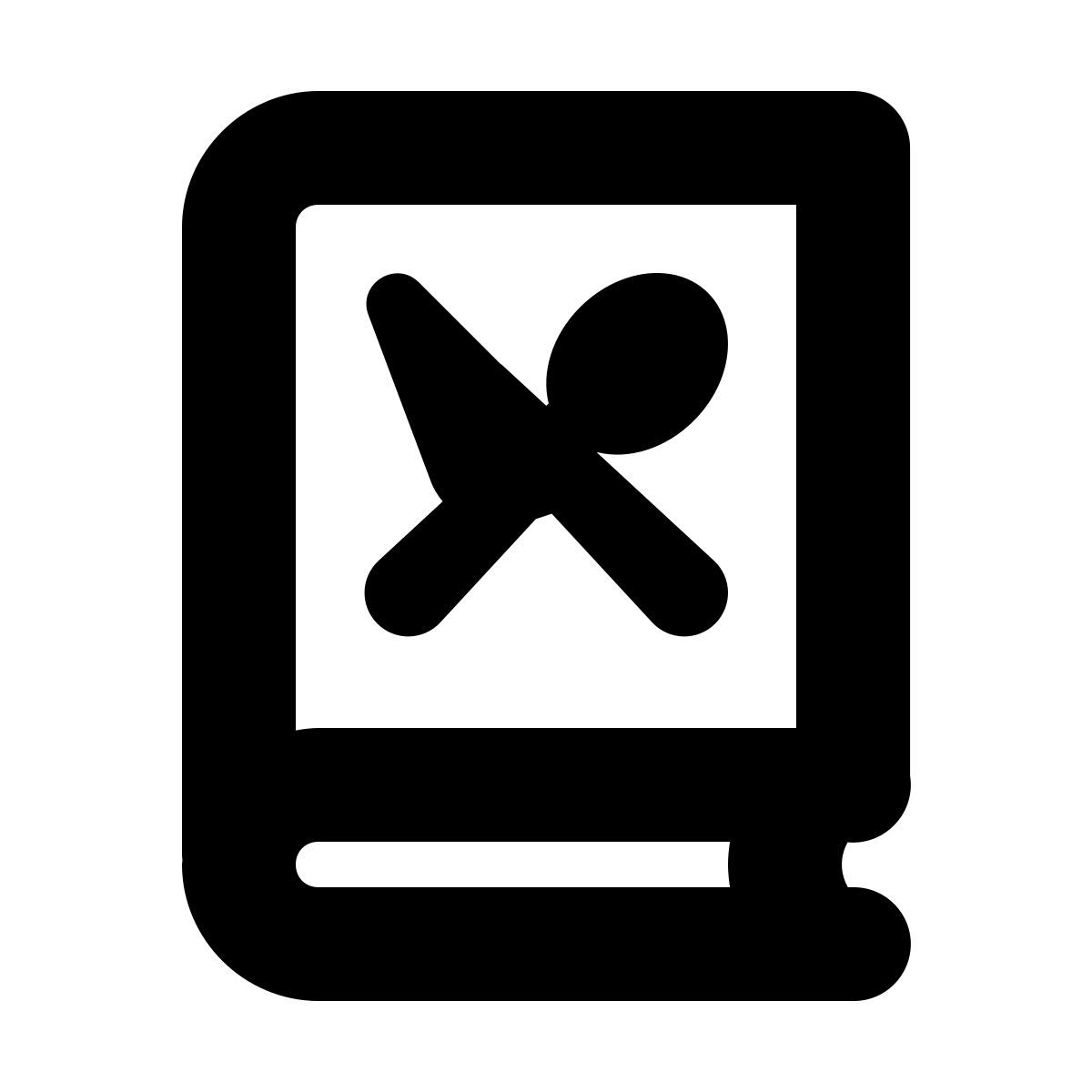 forma bold style libro de cocina icon