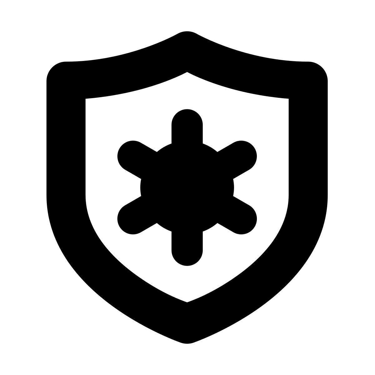 forma bold style coronavirus shield icon