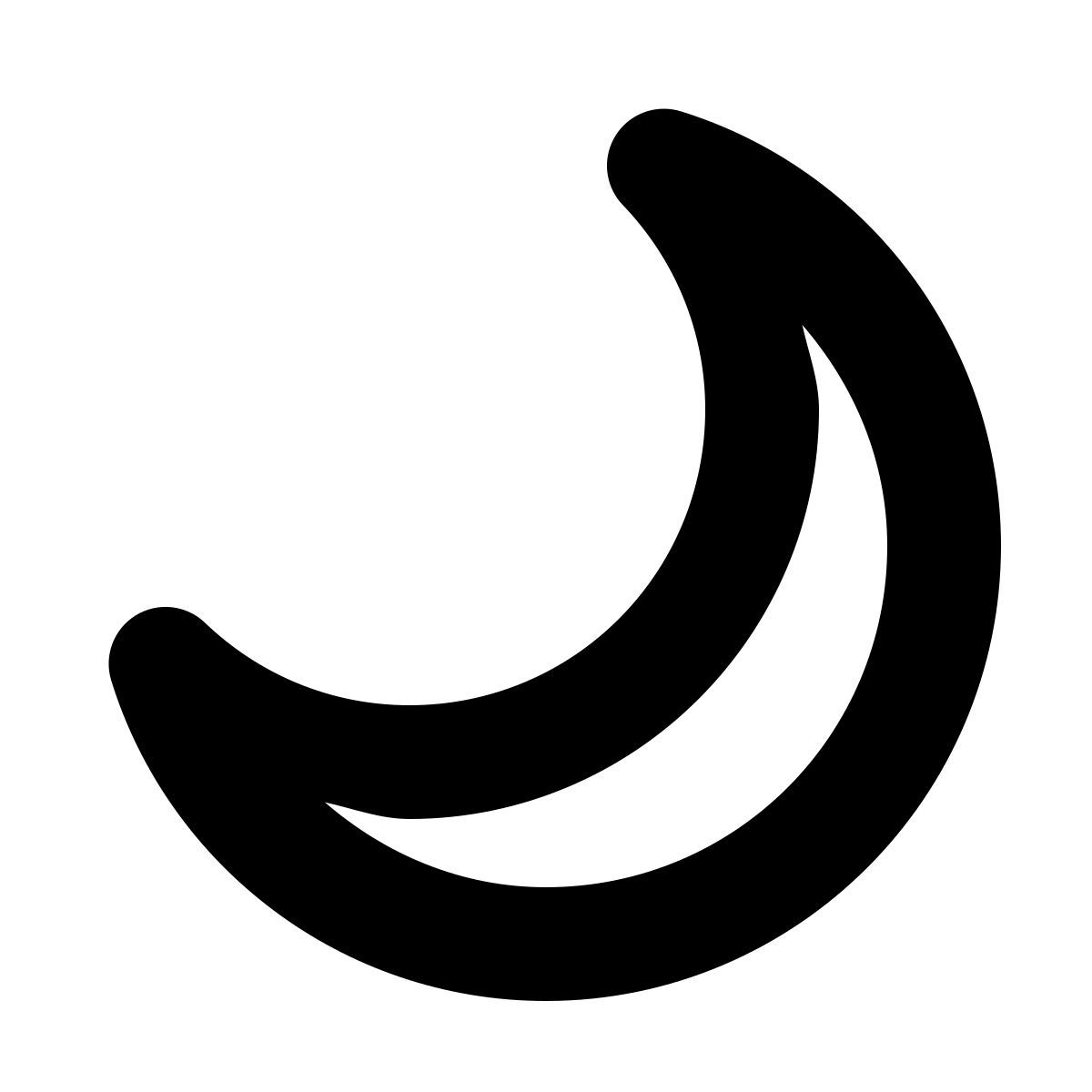 forma bold style crescent icon