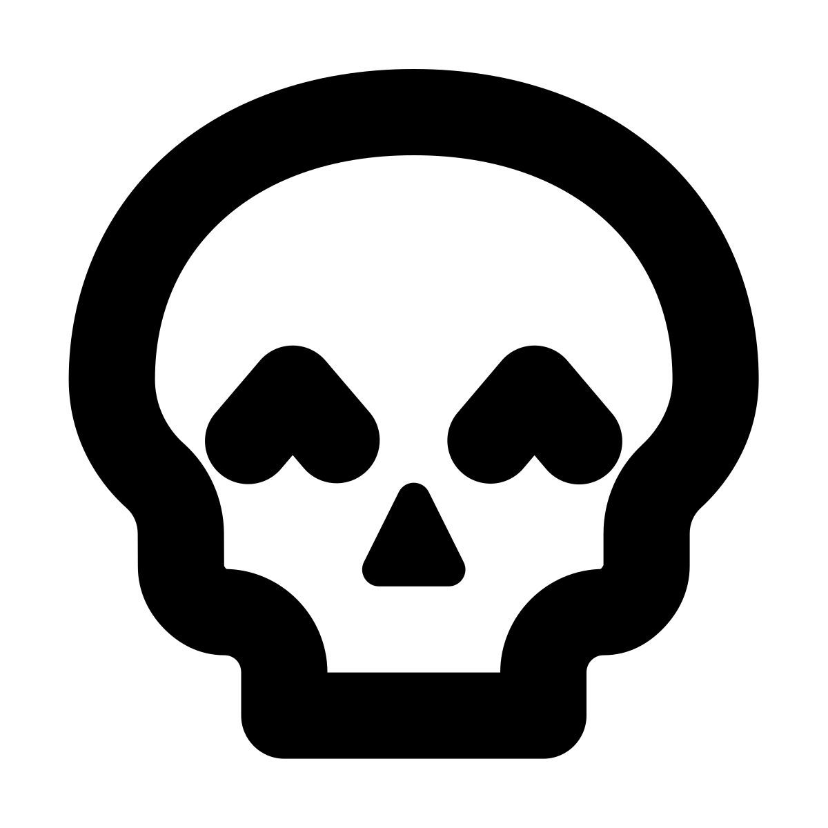 forma bold style cráneo lindo icon