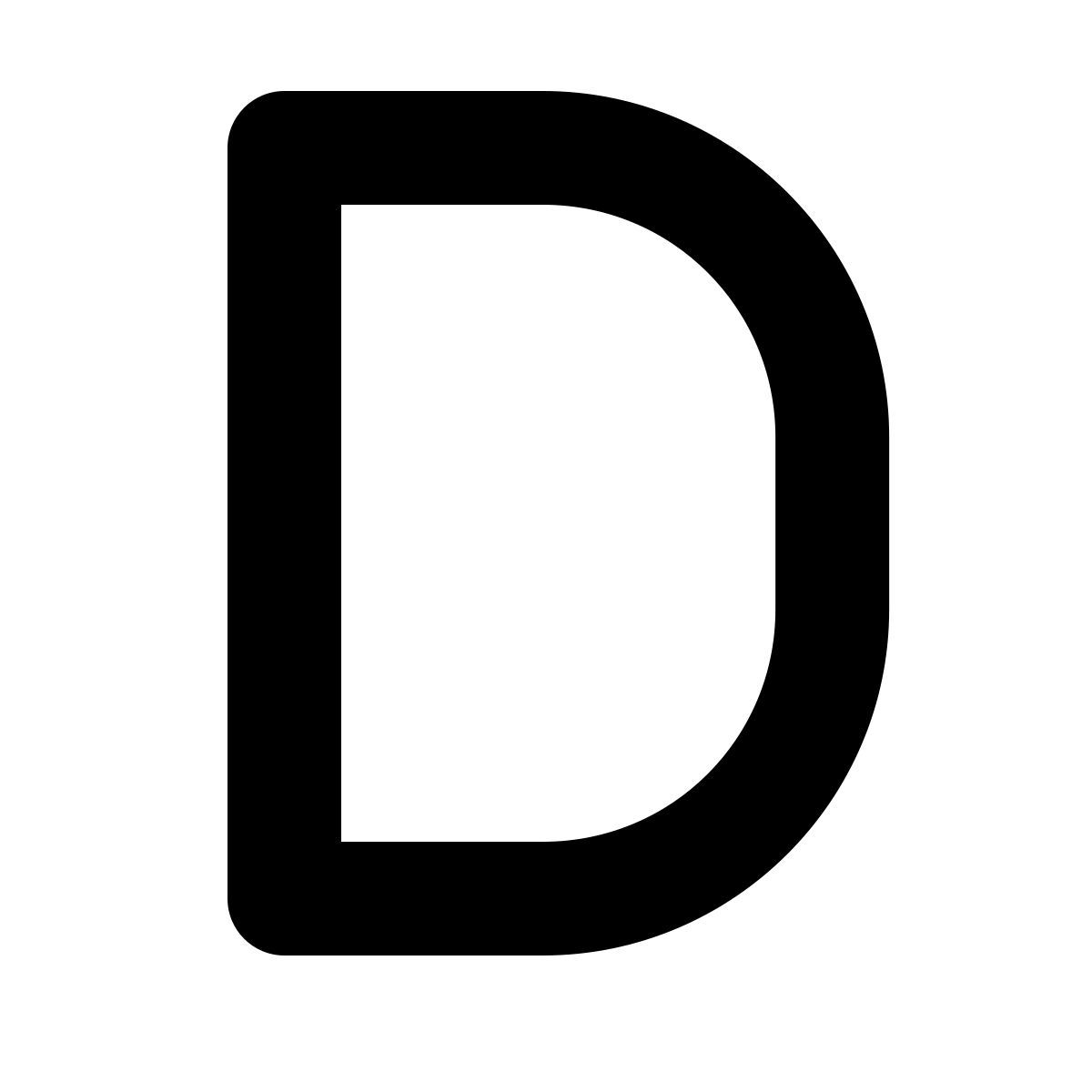 forma bold style d icon