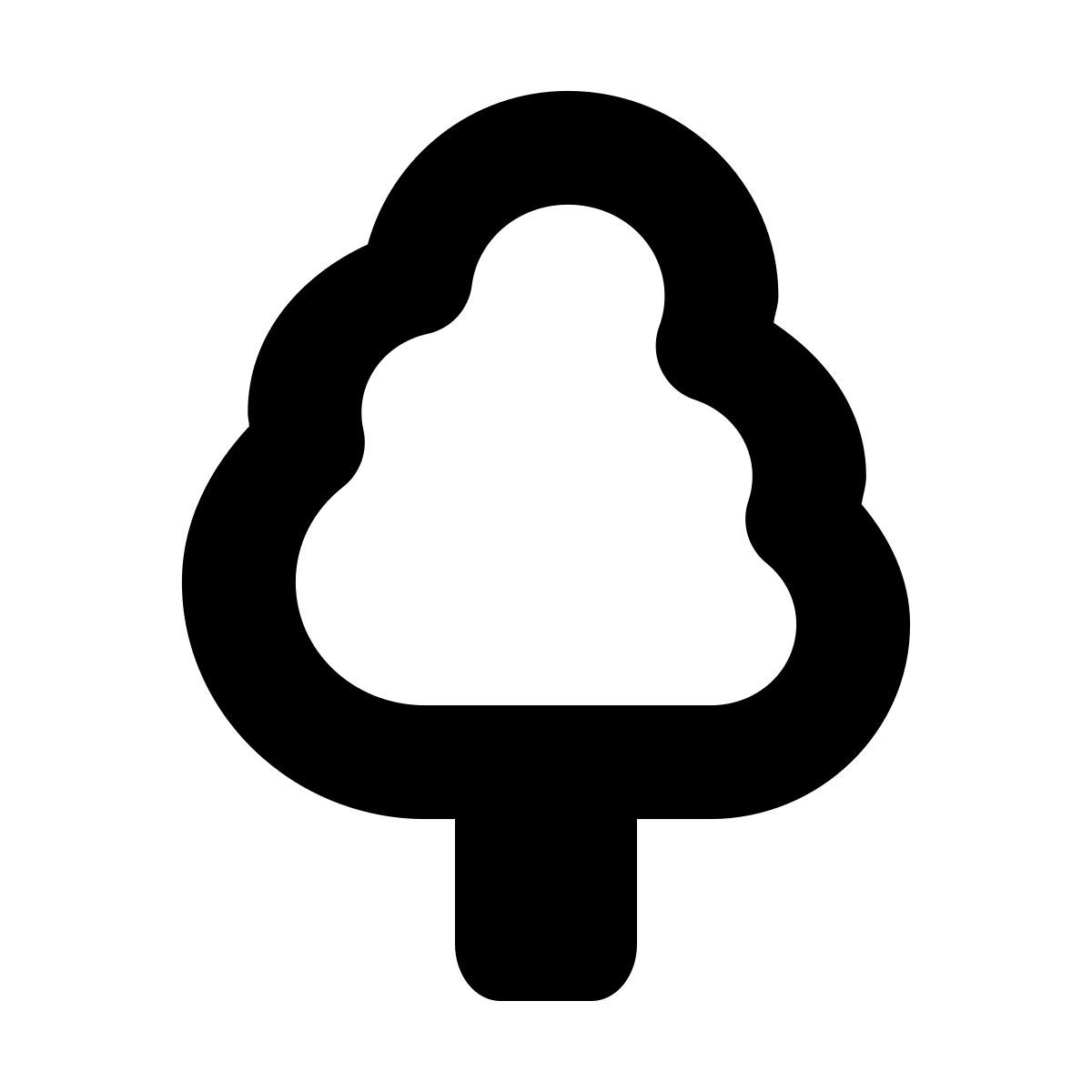 forma bold style 낙 엽 나무 icon