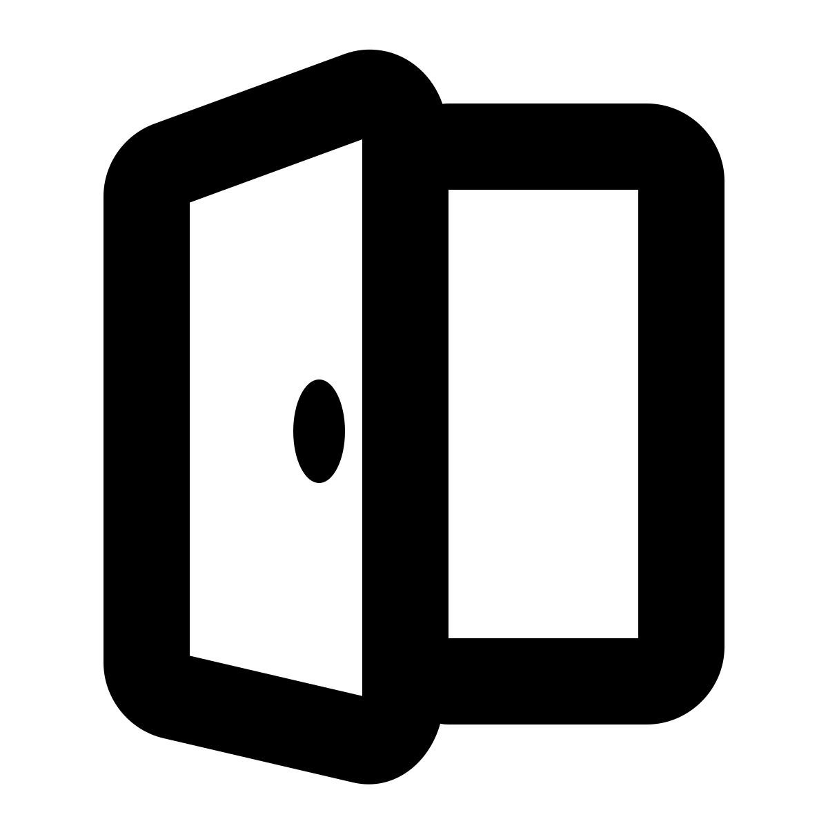 forma bold style puerta abierta icon