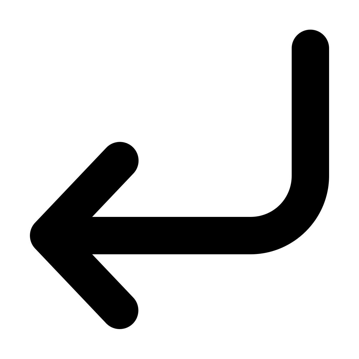 forma bold style abajo izquierda icon