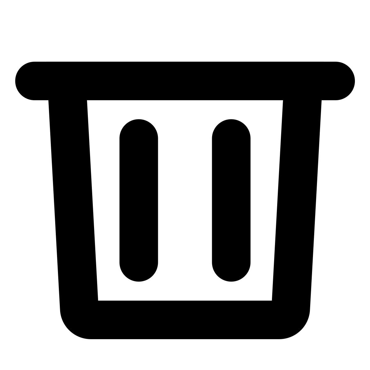 forma bold style lixeira vazia icon