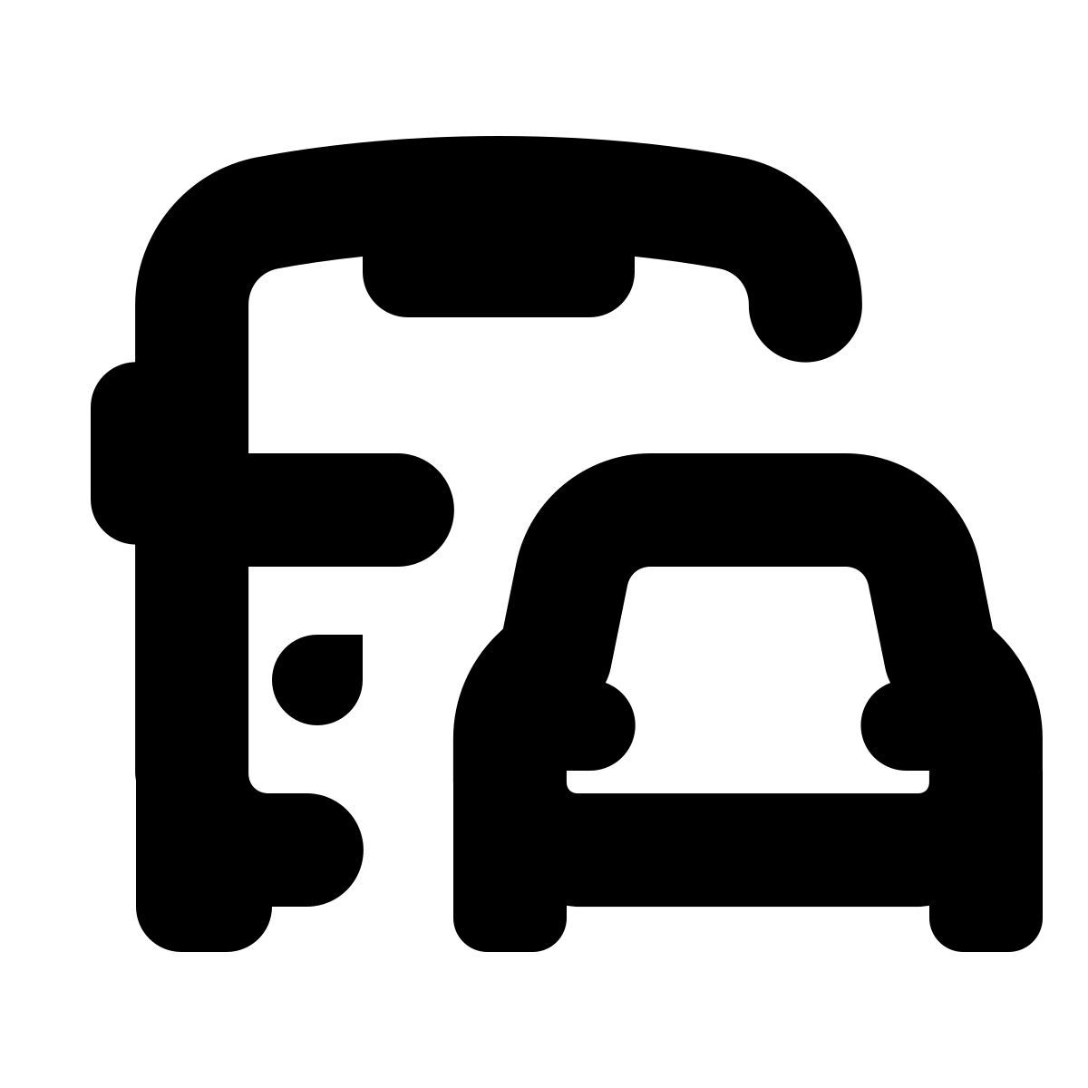 forma bold style transporte terrestre icon