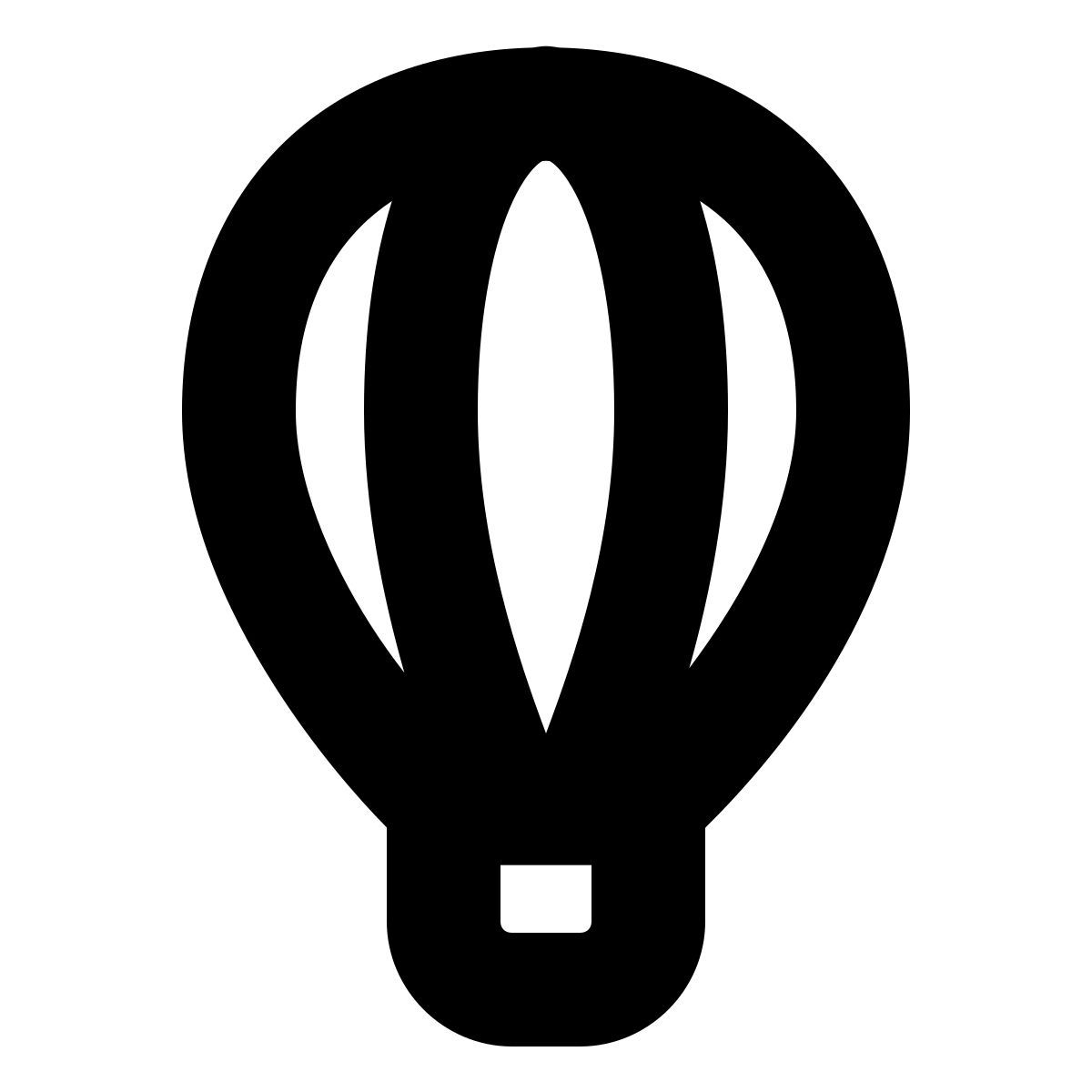 forma bold style balão de ar quente icon