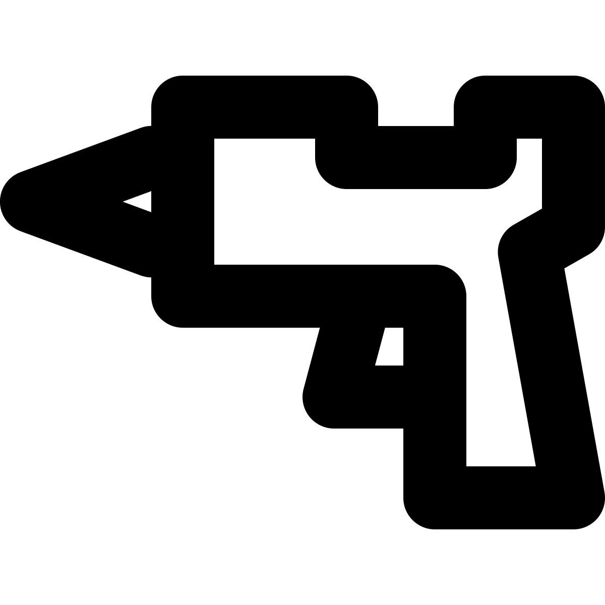 forma bold style pistola de silicona icon