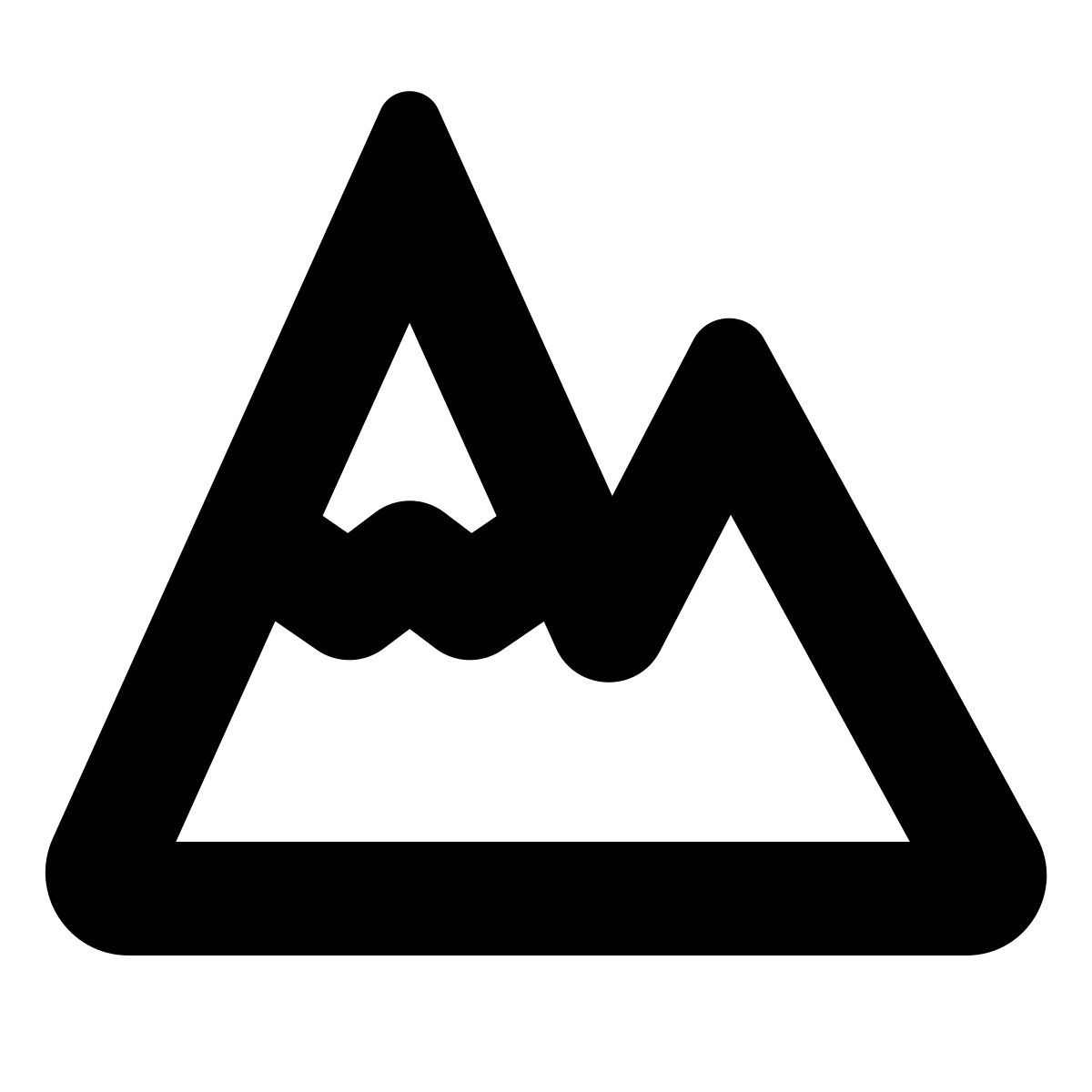 forma bold style montaña icon