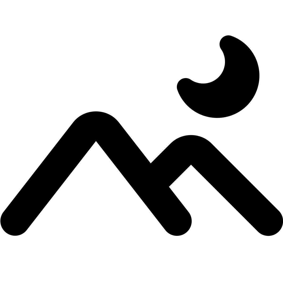 forma bold style paisagem noturna icon