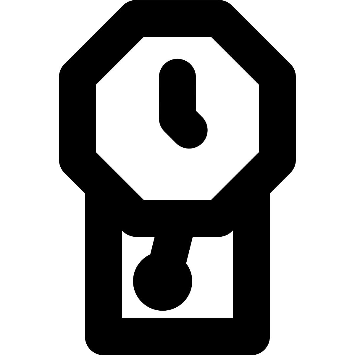 forma bold style old fashioned clock icon