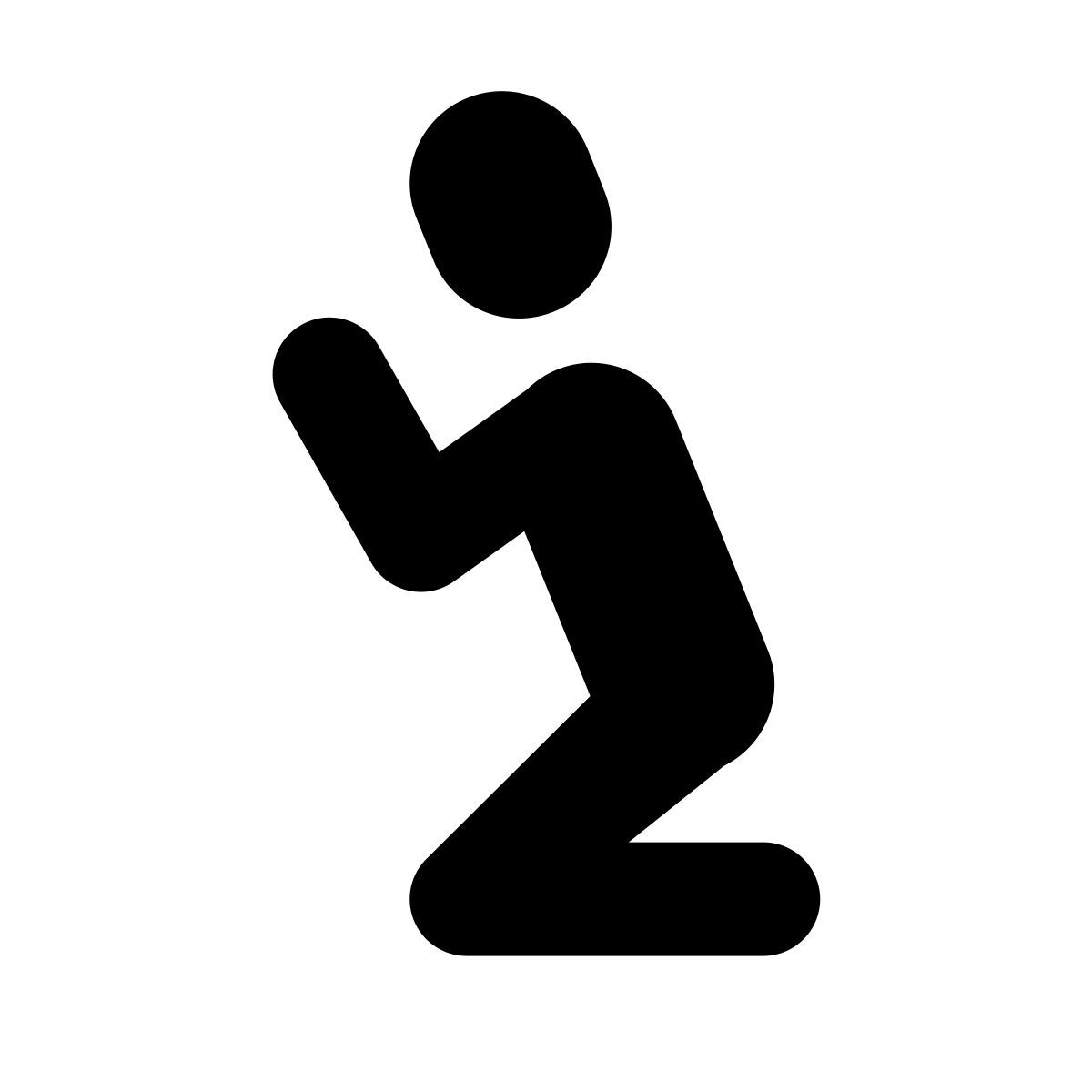 forma bold style hombre rezando icon