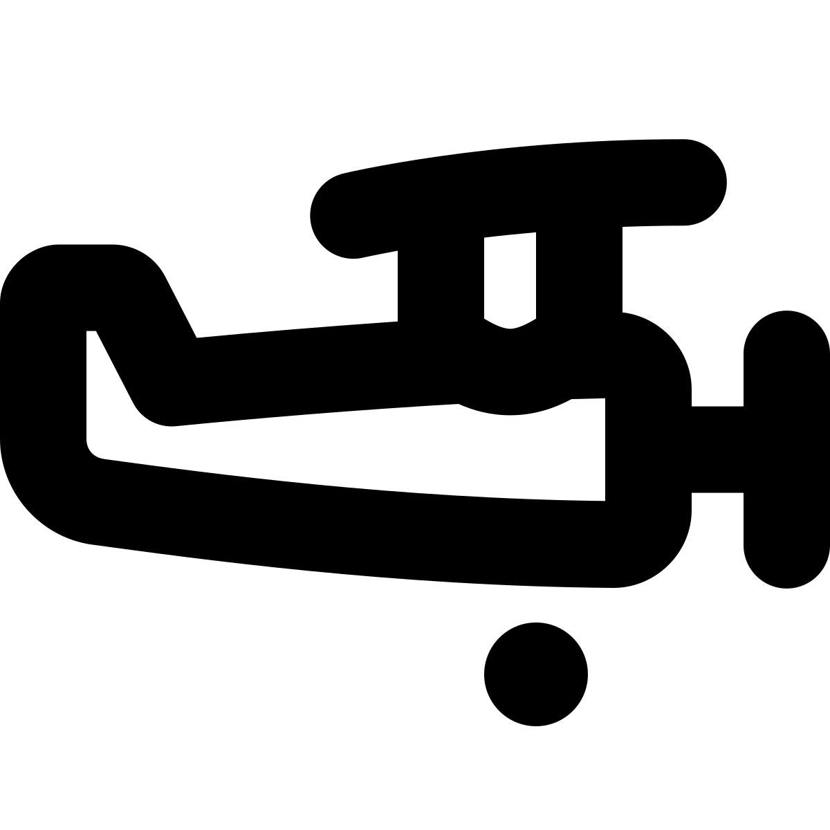 forma bold style avión de hélice icon