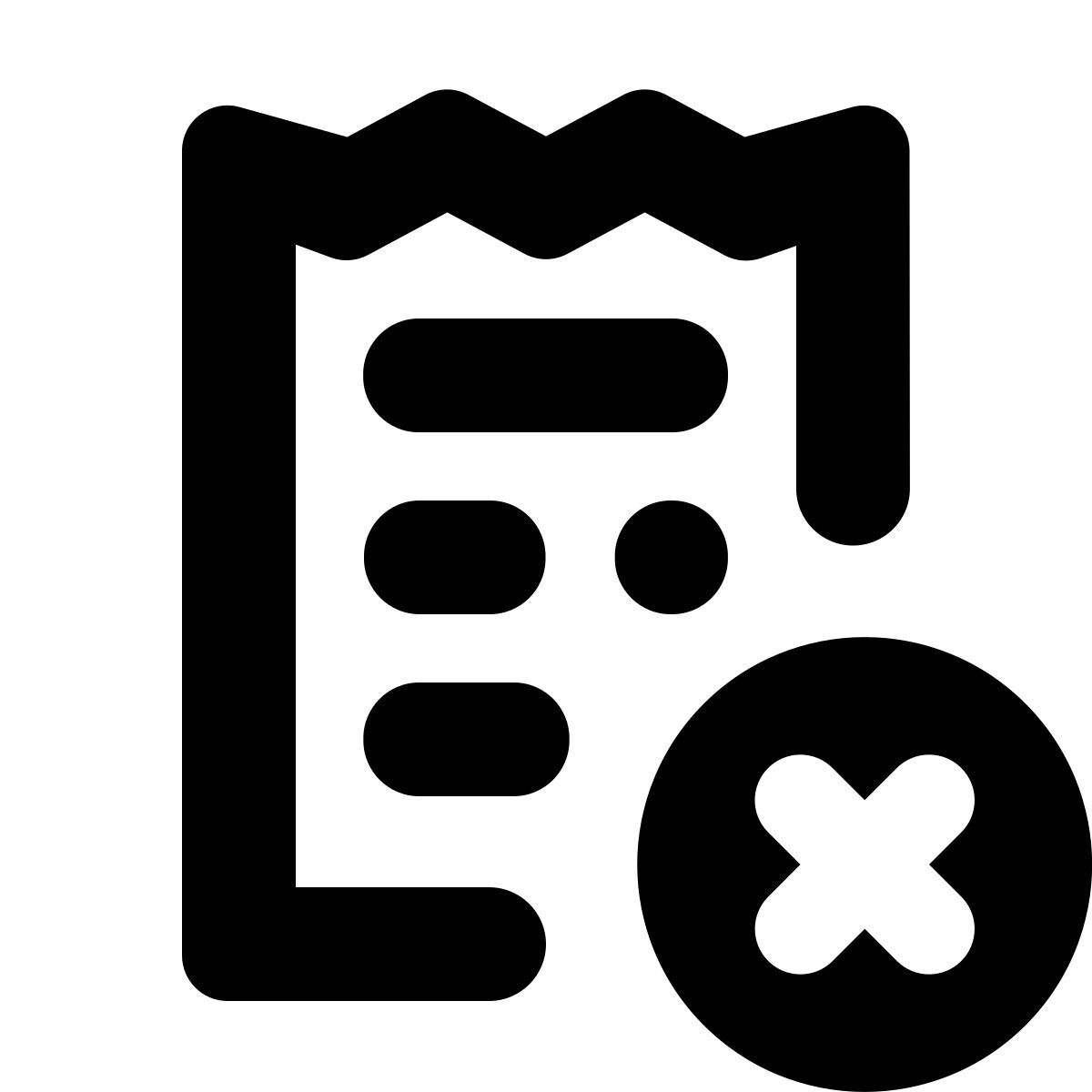 forma bold style eingang abgelehnt icon