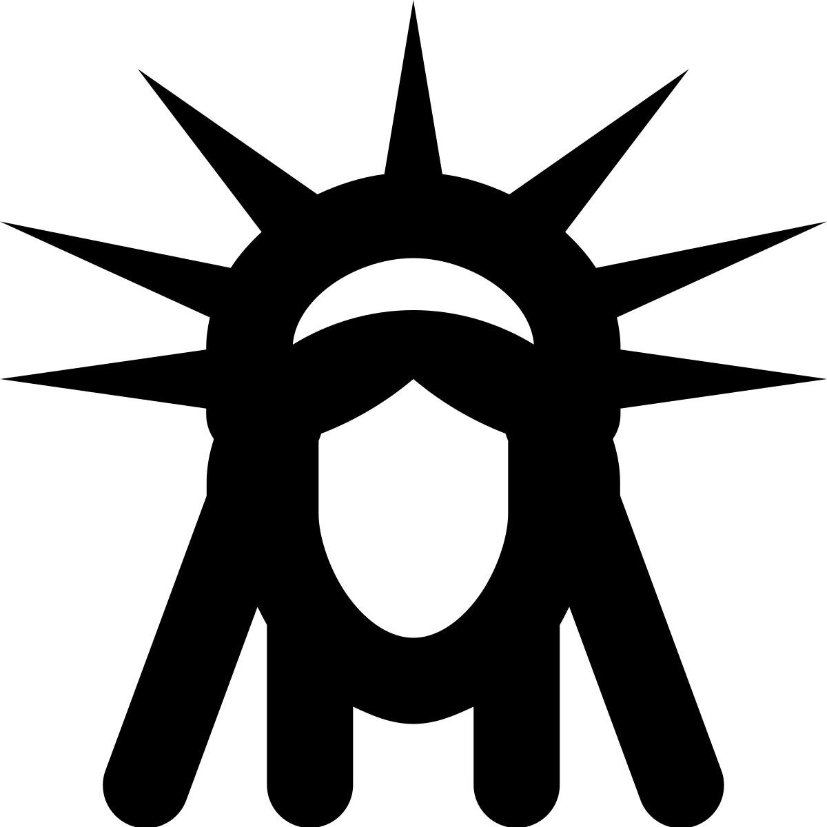forma bold style statua della libertà icon