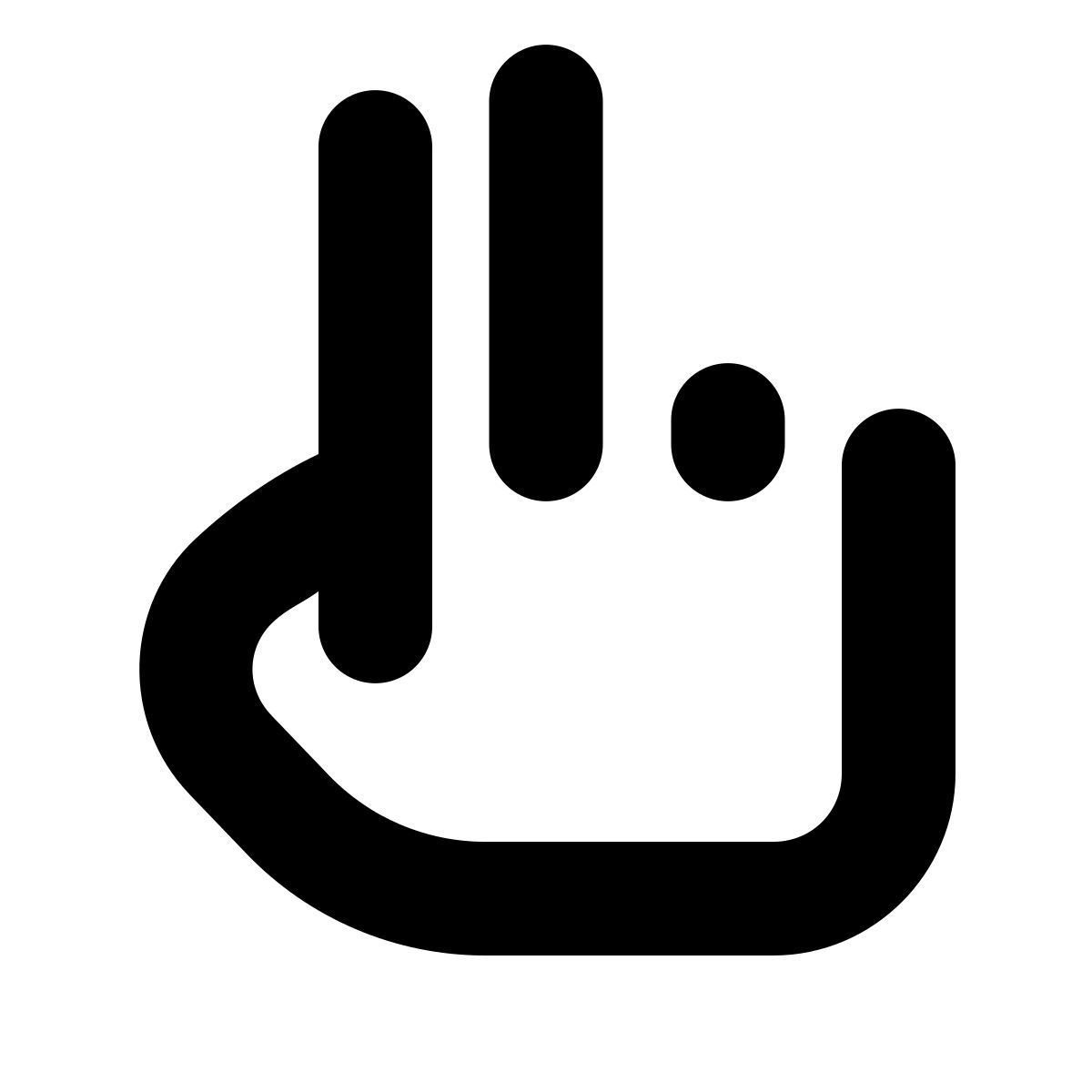 forma bold style due dita icon