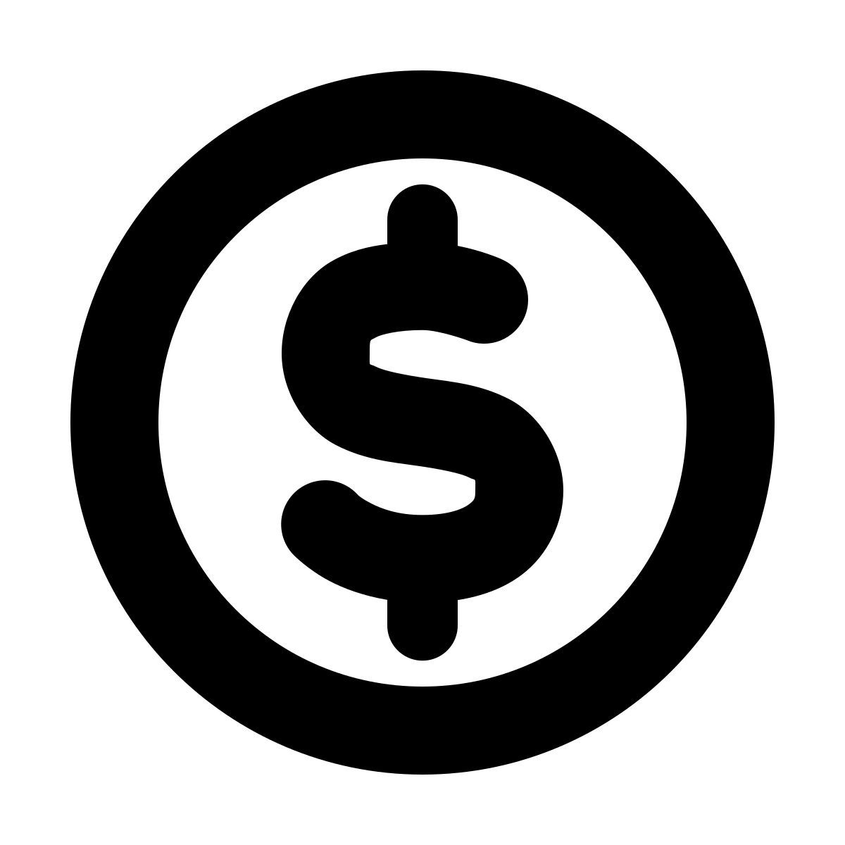 forma bold style us dollar circled icon