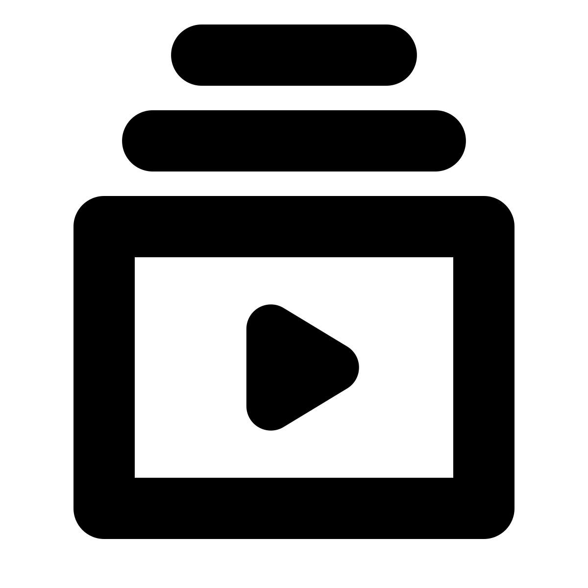 forma bold style liste de lecture vidéo icon