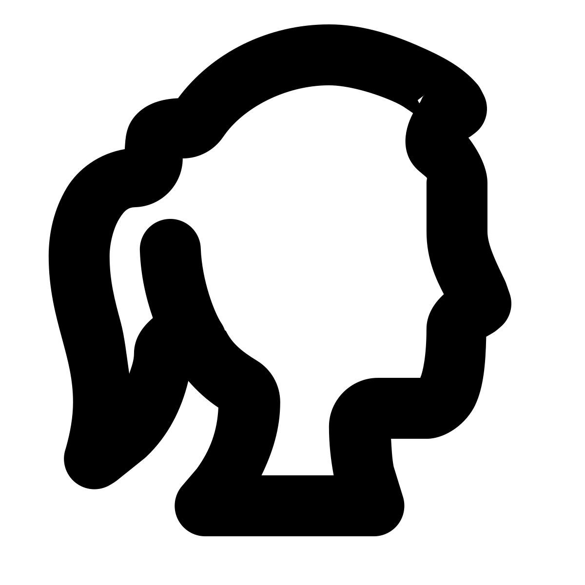 forma bold style 여자 머리 icon