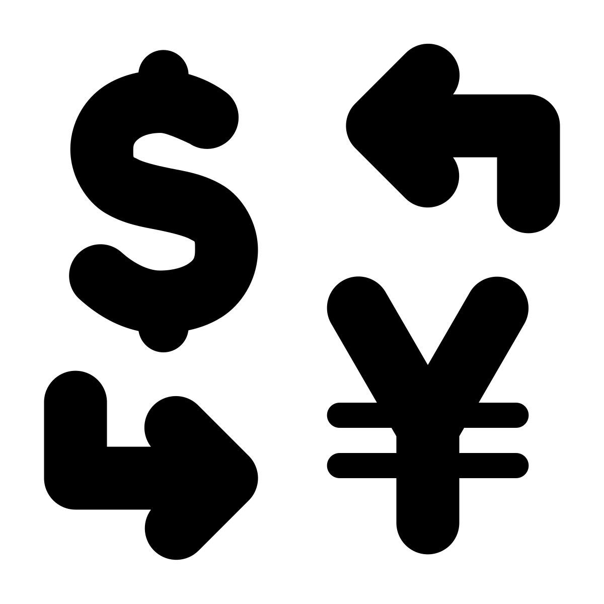 forma bold style échange de yuan icon