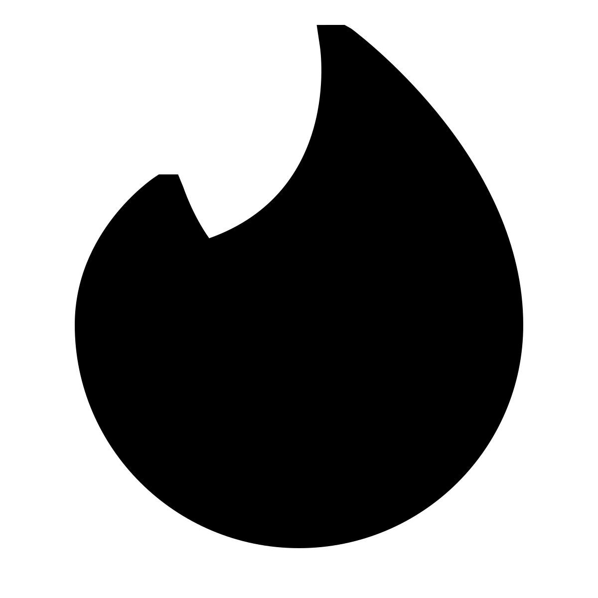 forma light filled sharp style tinder icon