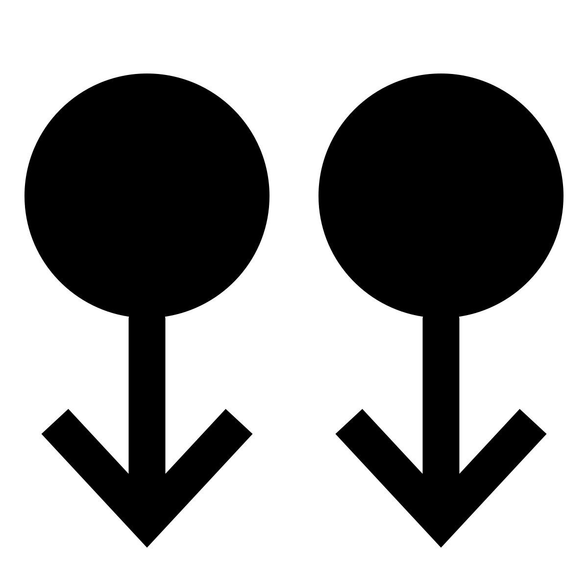 forma light filled sharp style two finger swipe down icon