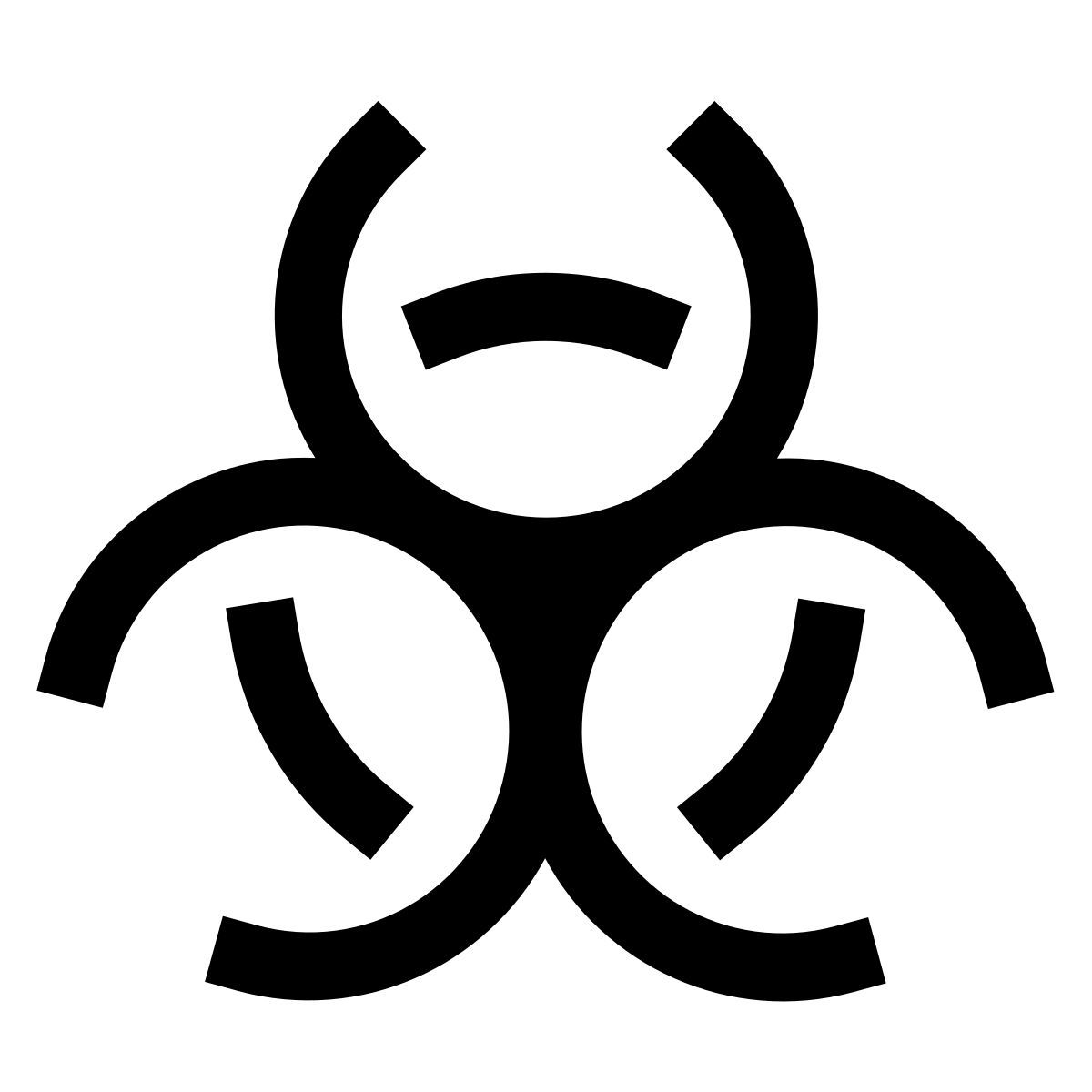 forma light filled sharp style riesgo biológico icon