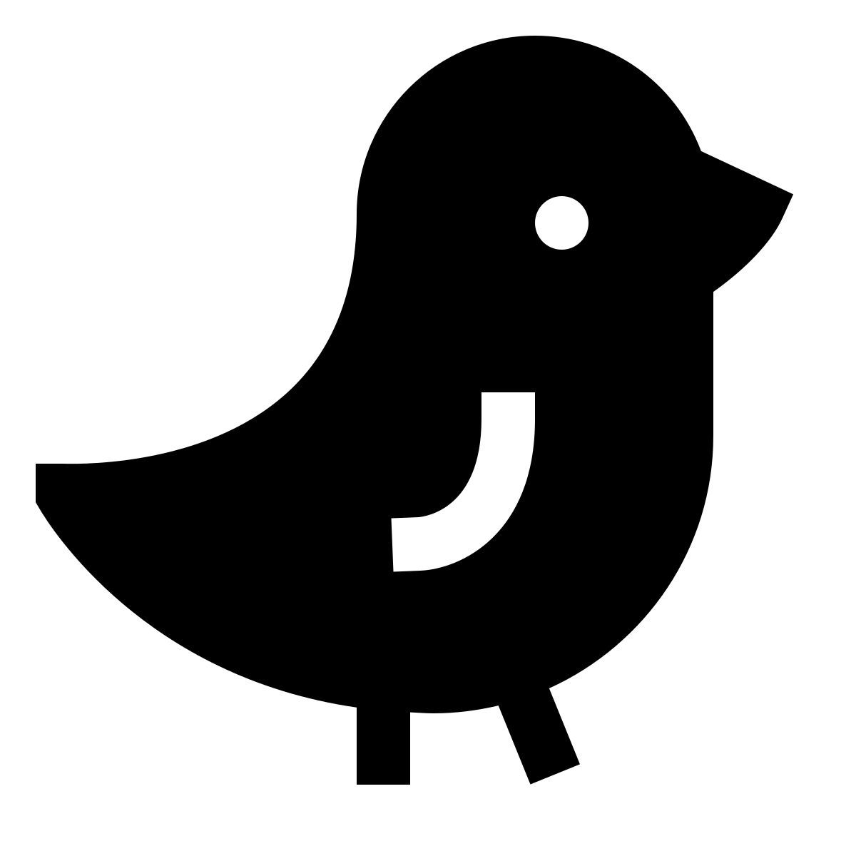 forma light filled sharp style oiseau icon