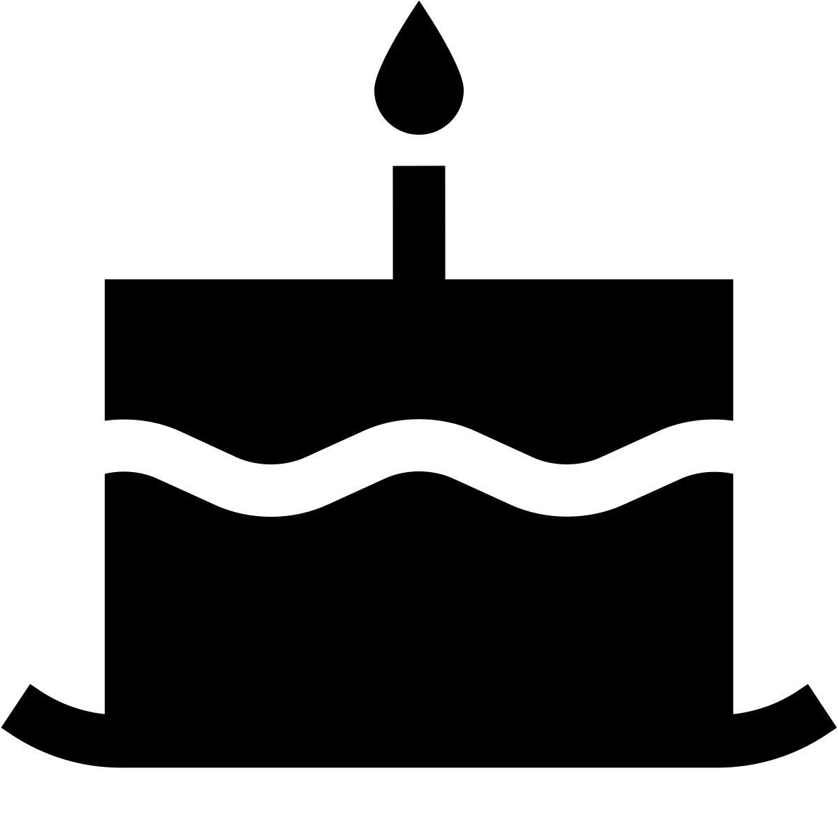 forma light filled sharp style pastel de cumpleaños icon