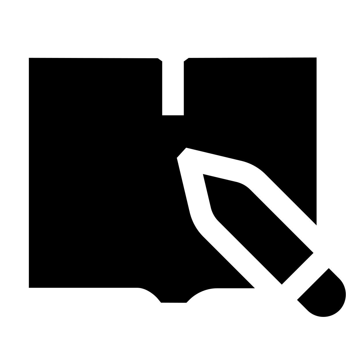 forma light filled sharp style livre et crayon icon