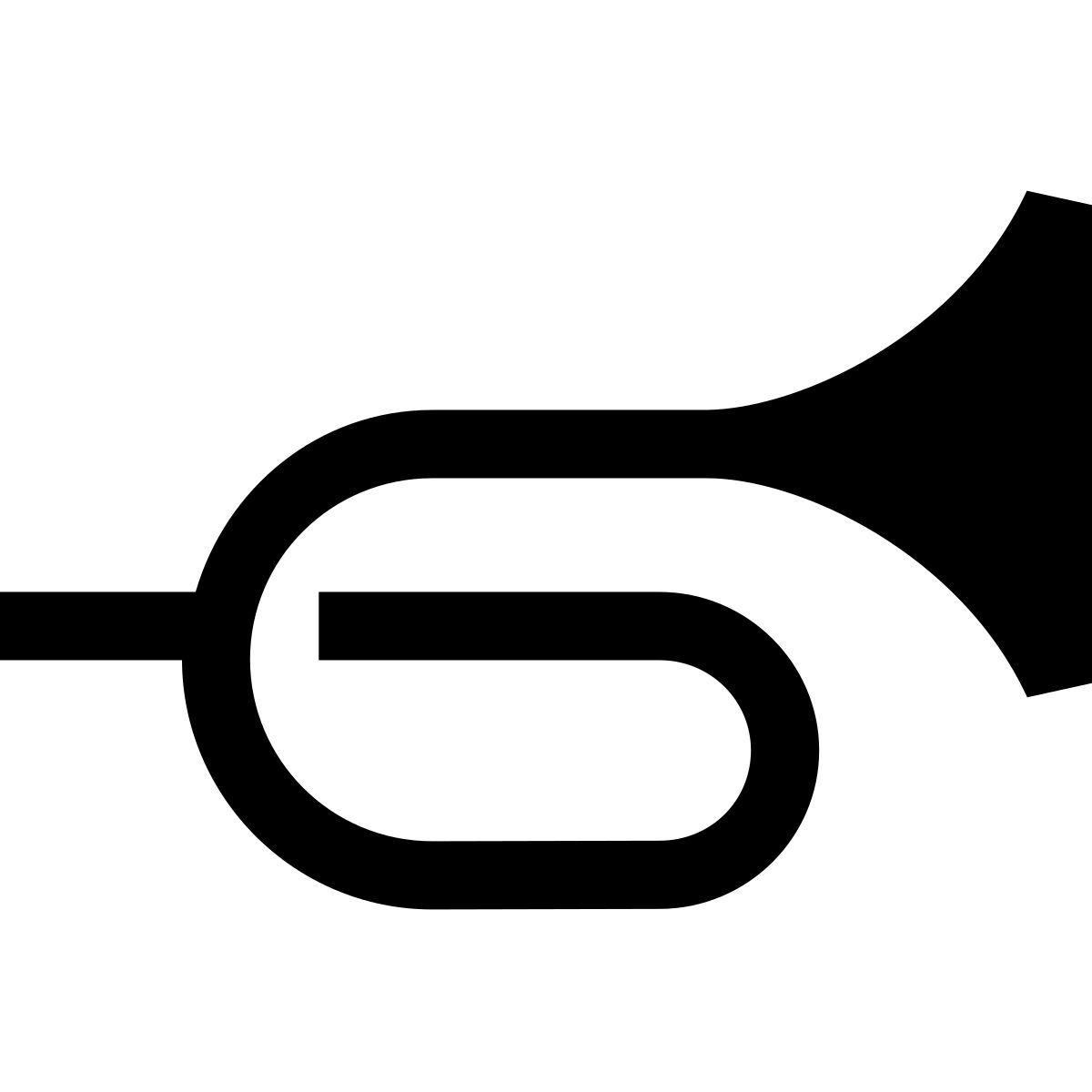 forma light filled sharp style bugle icon