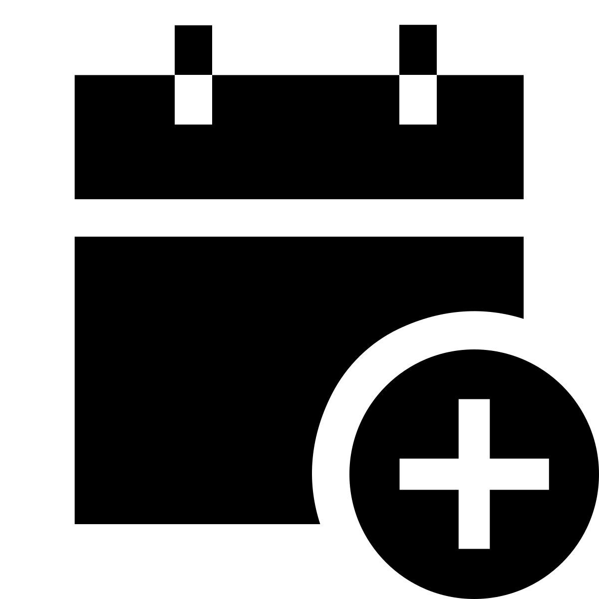 forma light filled sharp style calendar plus icon