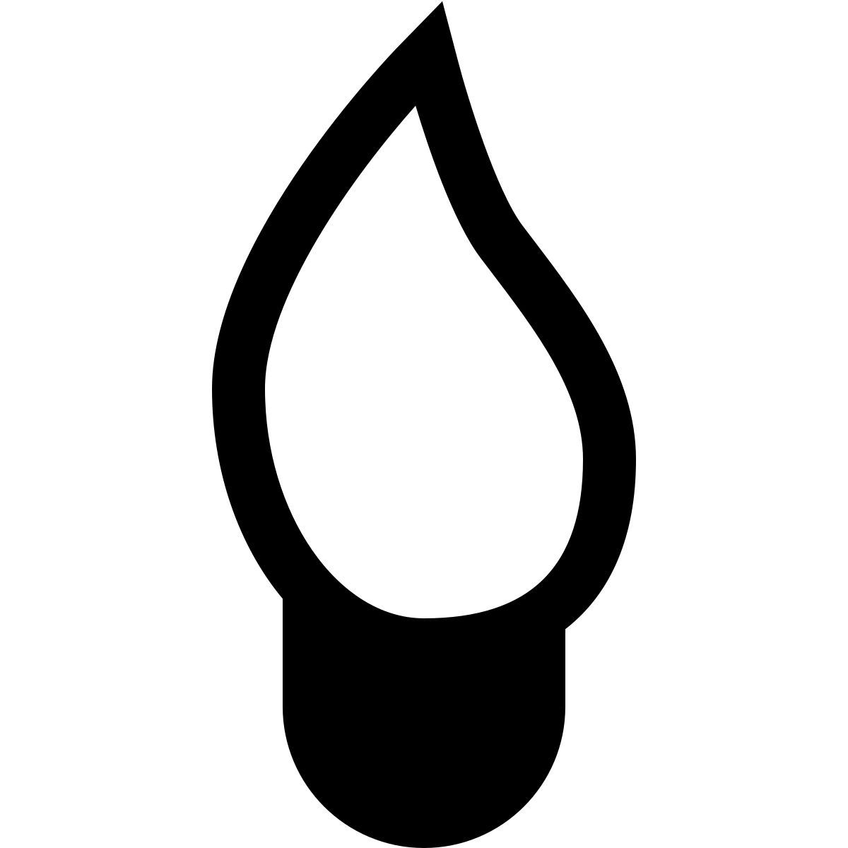 forma light filled sharp style lampadina a candela icon