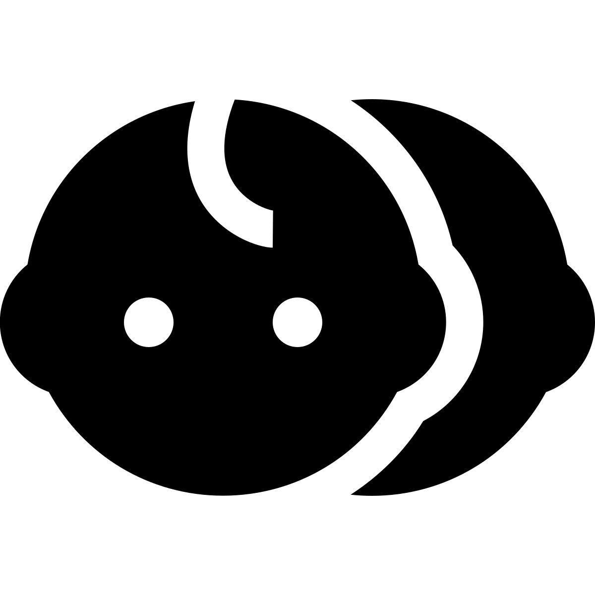 forma light filled sharp style 아이들의 얼굴 icon