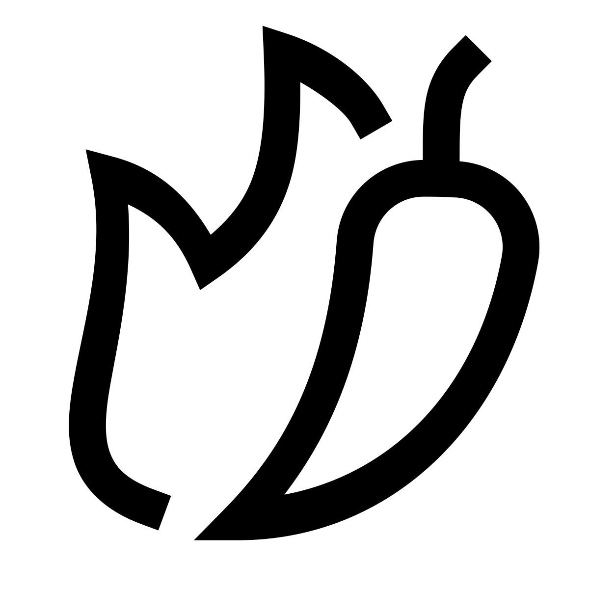 forma light filled sharp style chili icon