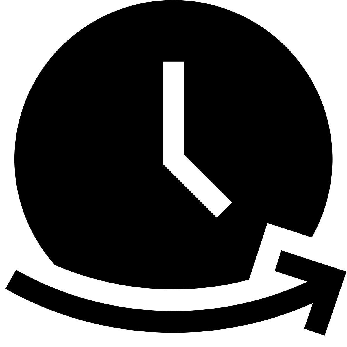 forma light filled sharp style 时钟箭头 icon