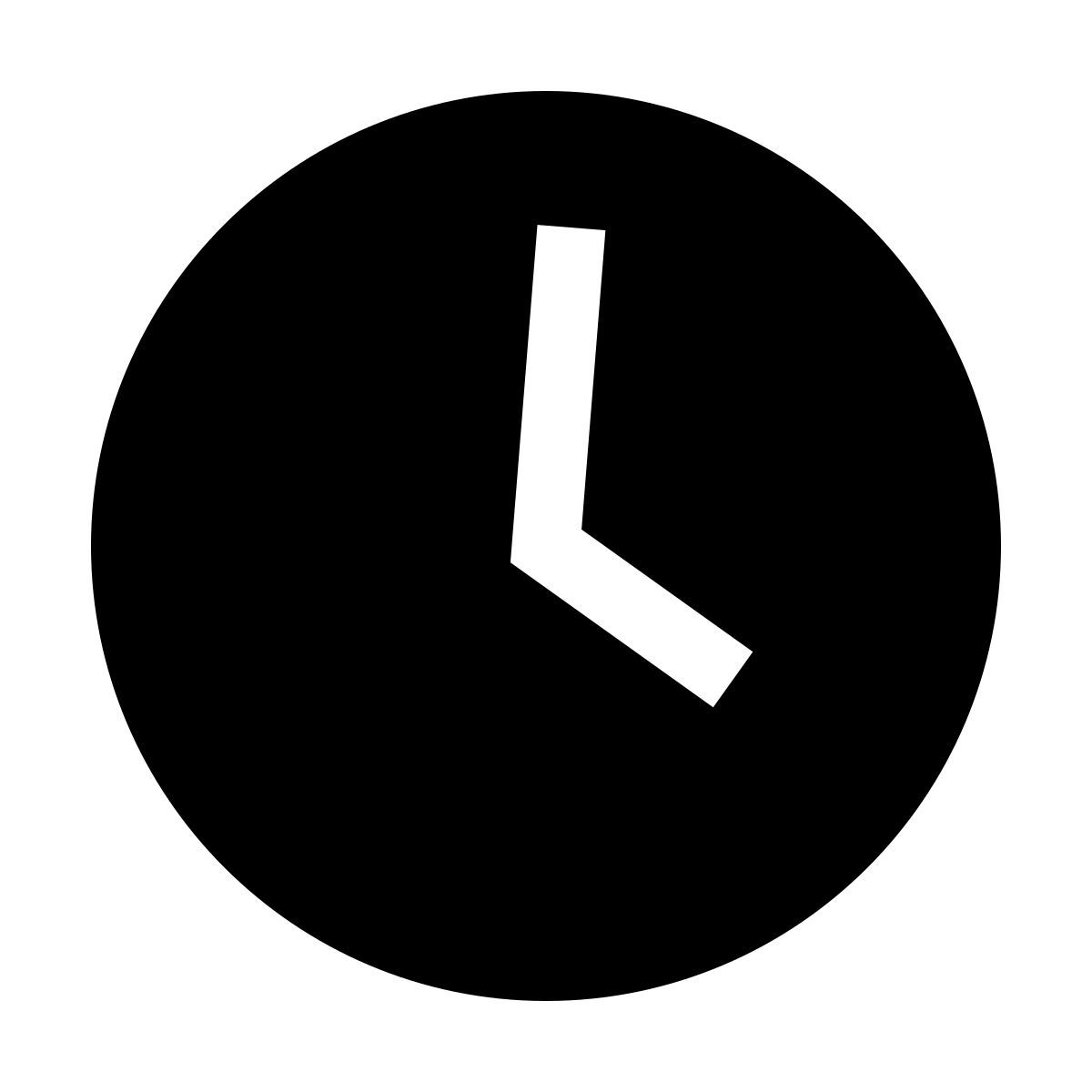 forma light filled sharp style clock icon