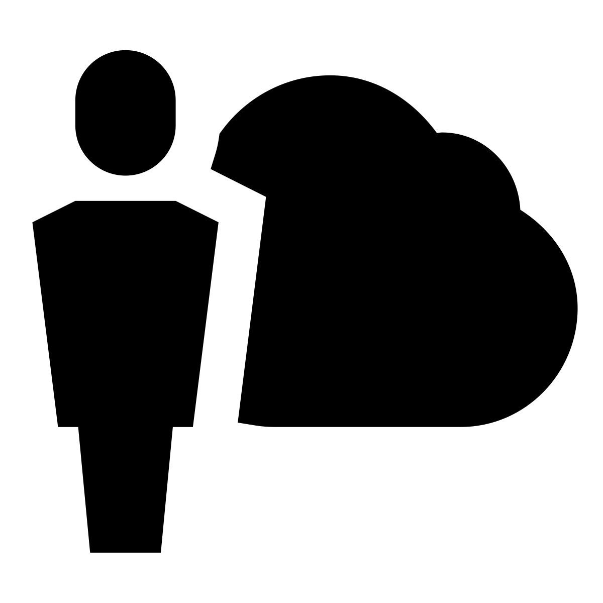 forma light filled sharp style negocio en la nube icon