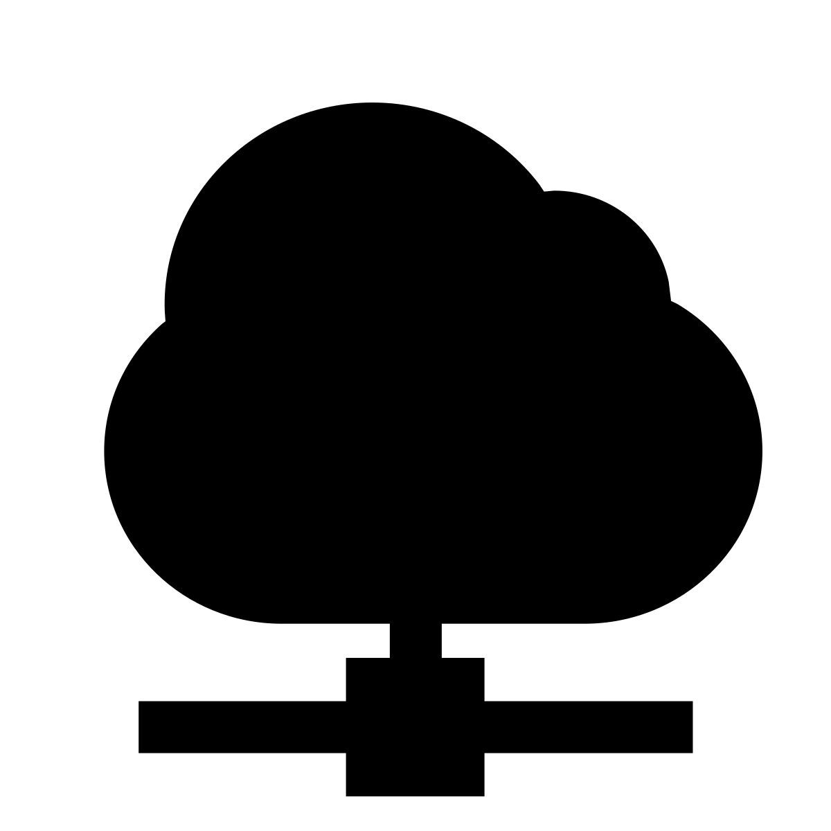 forma light filled sharp style conexión a la nube icon