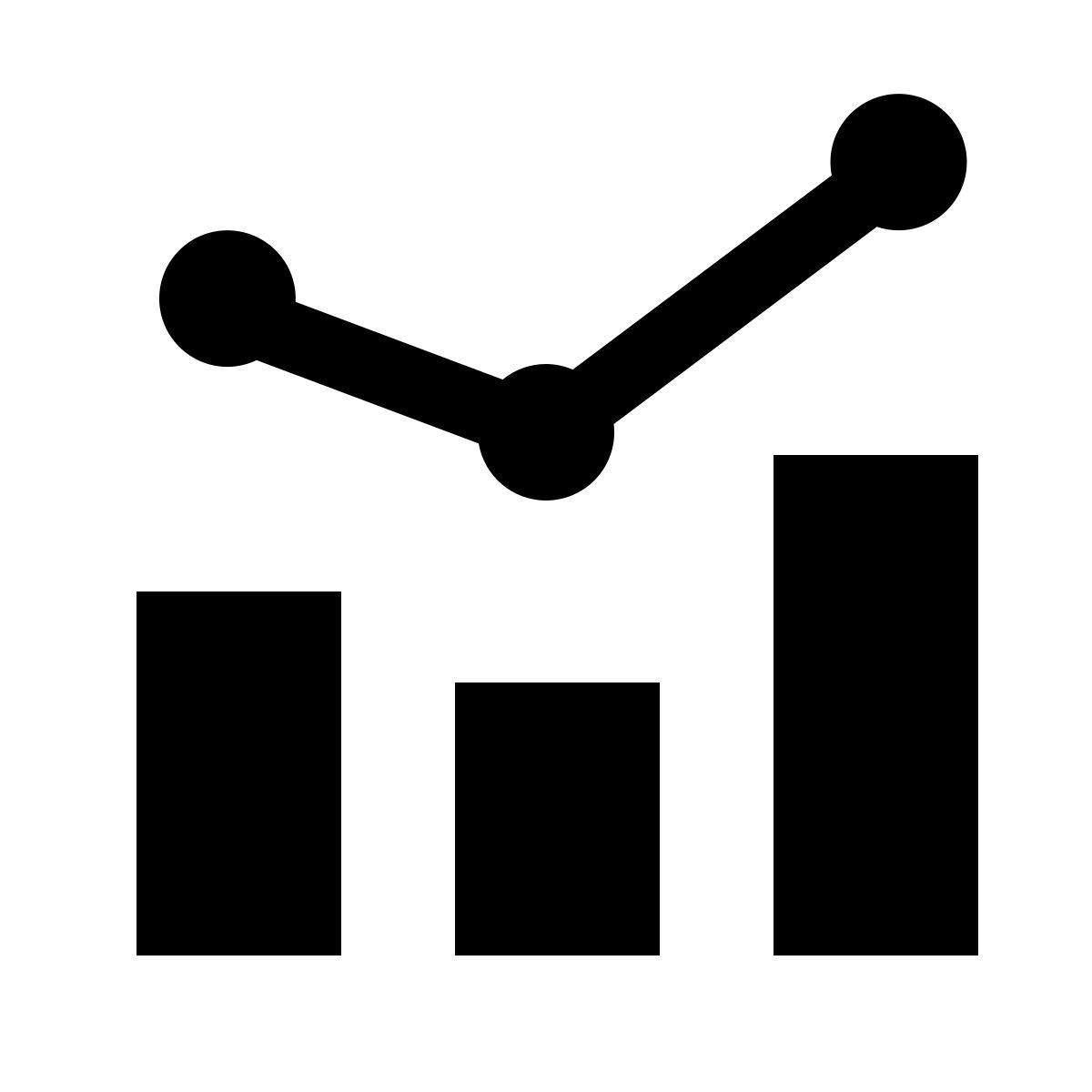 forma light filled sharp style 콤보 차트 icon