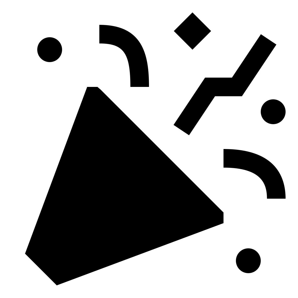 forma light filled sharp style confeti icon