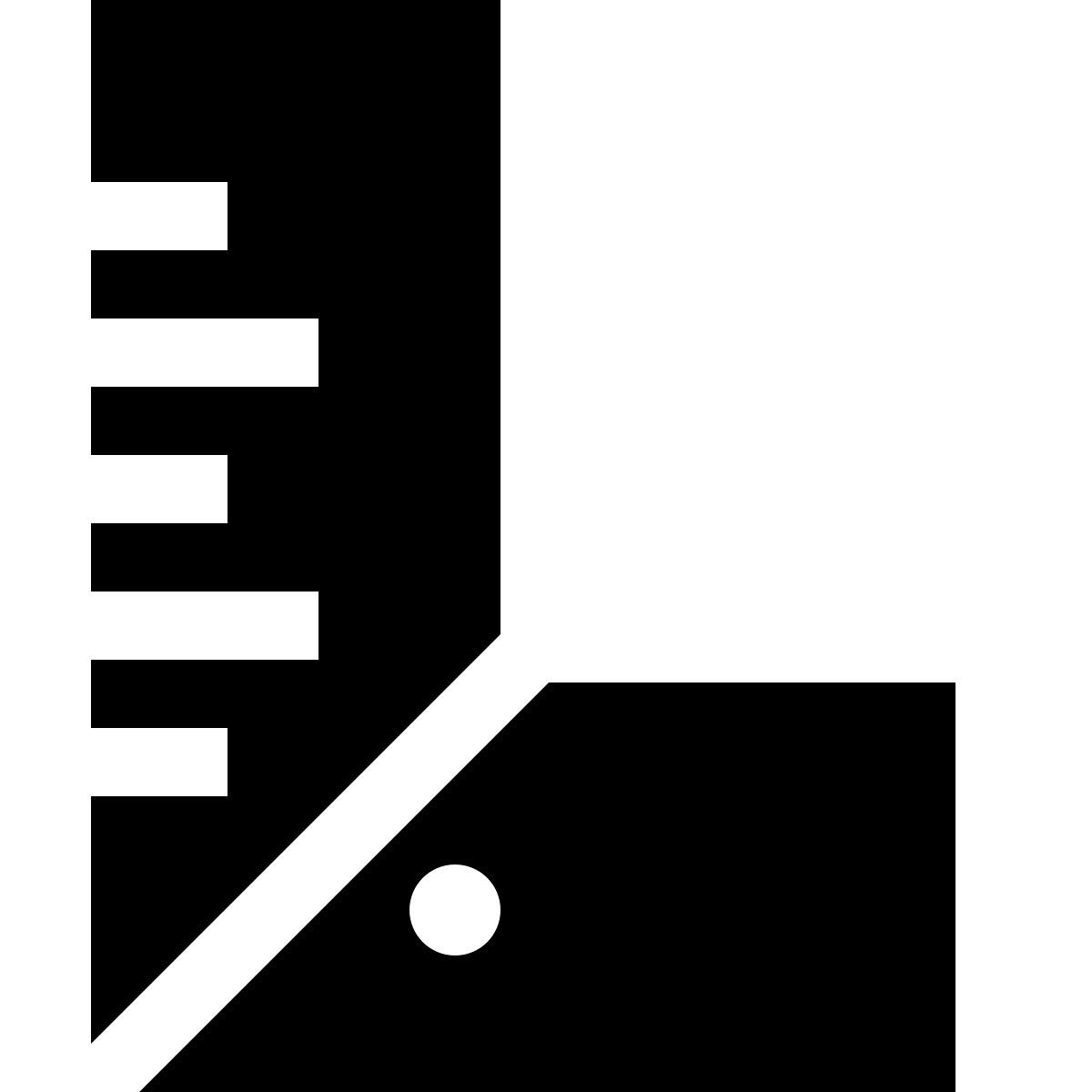 forma light filled sharp style construction carpenter ruler icon