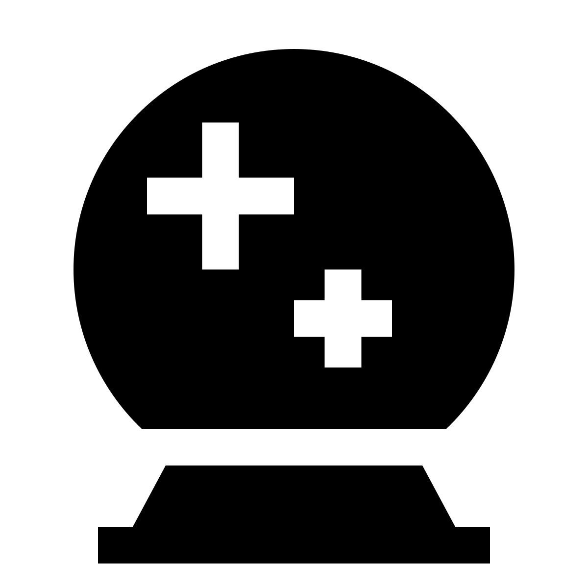 forma light filled sharp style crystal ball icon