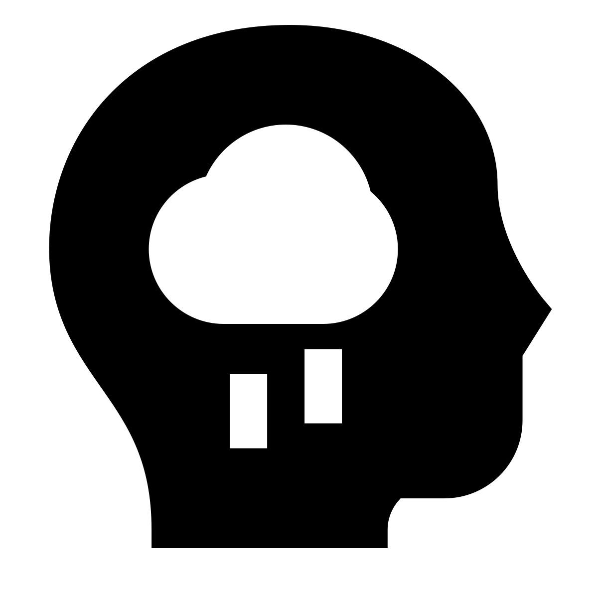 forma light filled sharp style depresión icon