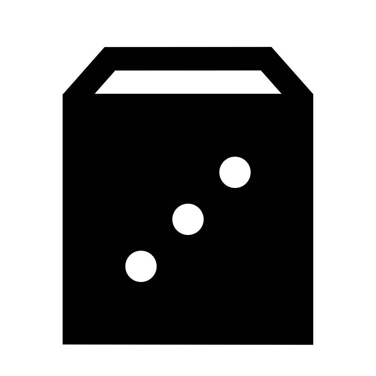 forma light filled sharp style dice icon