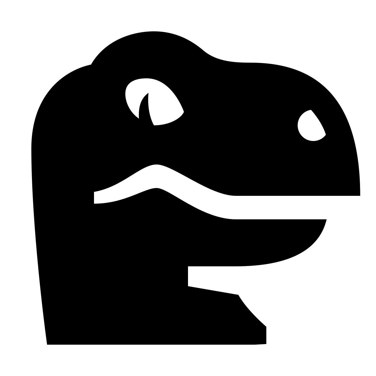forma light filled sharp style dinosaure icon