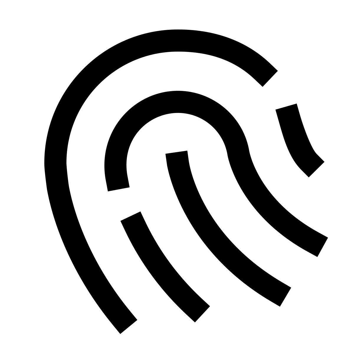 forma light filled sharp style fingerprint icon