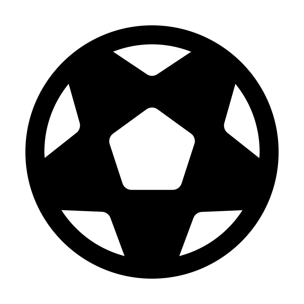 forma light filled sharp style soccer ball icon